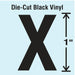 K8338 LetterLabel Vinyl 1inH 5/8inW PK10