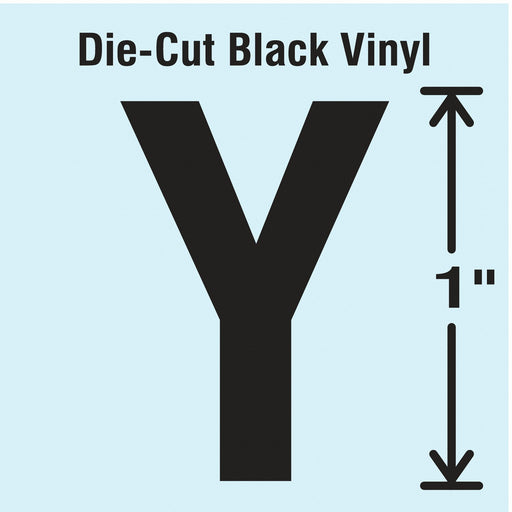 K8338 LetterLabel Vinyl 1inH 5/8inW PK10