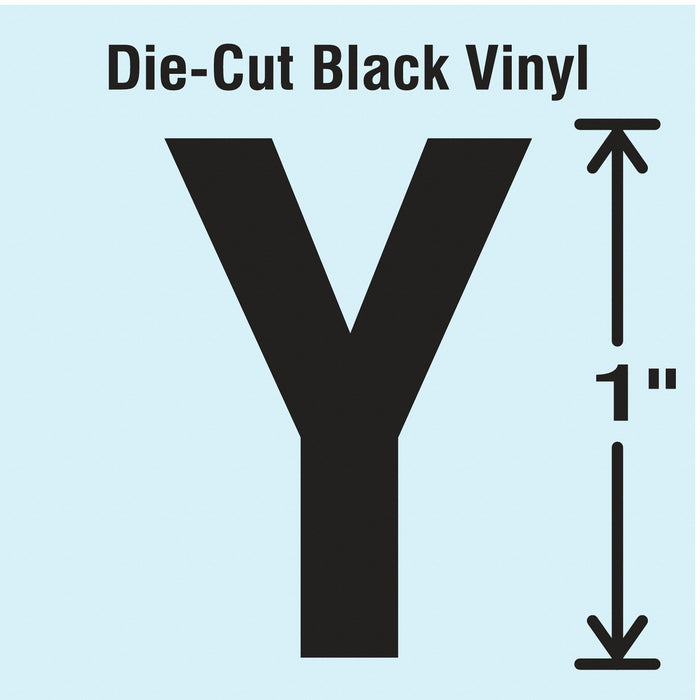 K8338 LetterLabel Vinyl 1inH 5/8inW PK10