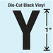K8338 LetterLabel Vinyl 1inH 5/8inW PK10