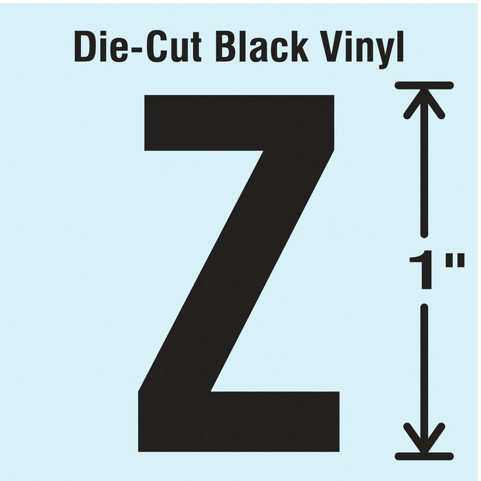 K8338 LetterLabel Vinyl 1inH 5/8inW PK10