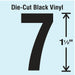 NumberLabel Vinyl 1-1/2inH 7/8inW PK10