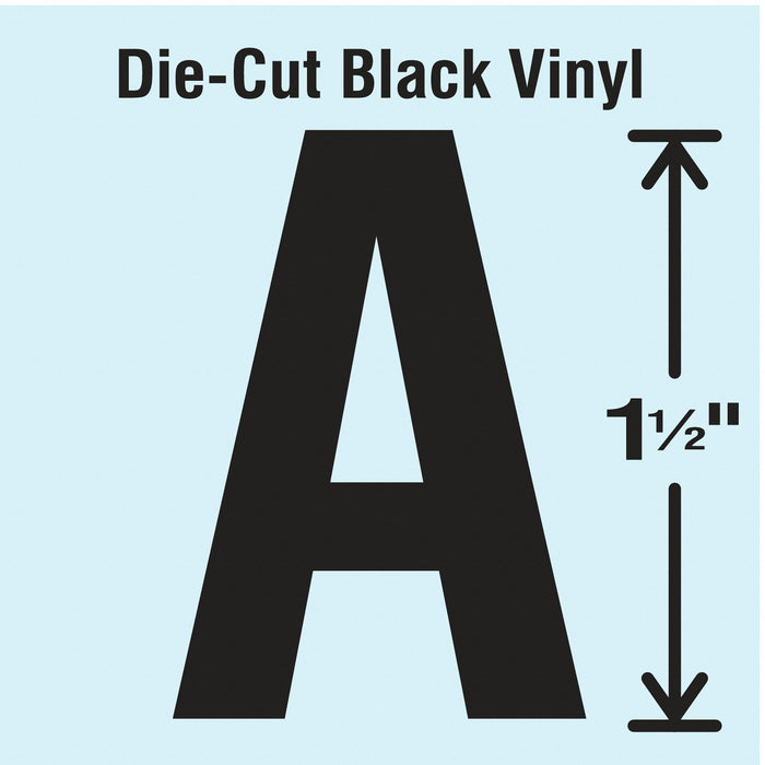 LetterLabel Vinyl 1-1/2inH 7/8inW PK10