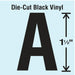 LetterLabel Vinyl 1-1/2inH 7/8inW PK10