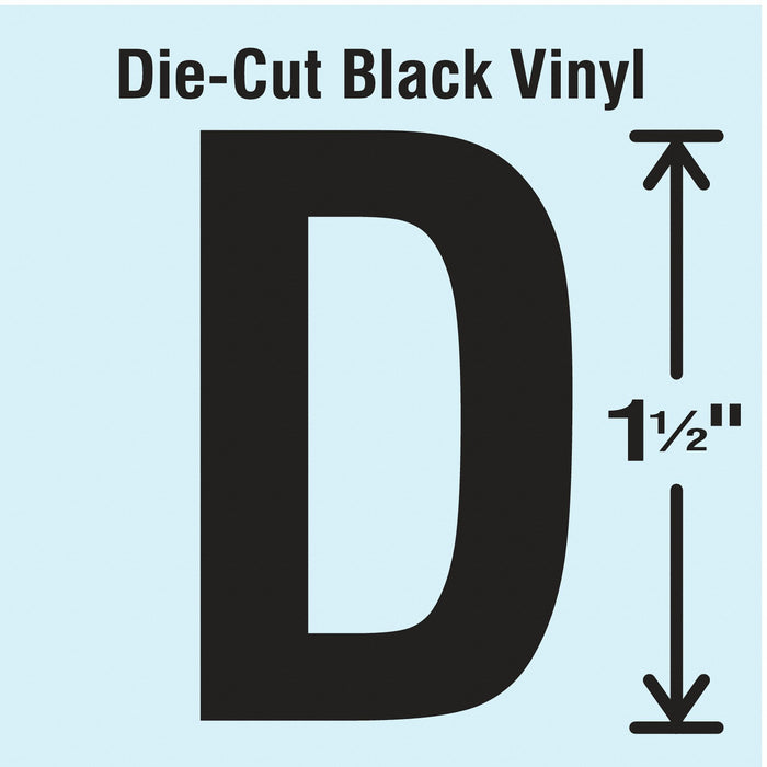 LetterLabel Vinyl 1-1/2inH 7/8inW PK10