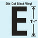 LetterLabel Vinyl 1-1/2inH 7/8inW PK10