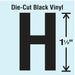 LetterLabel Vinyl 1-1/2inH 7/8inW PK10