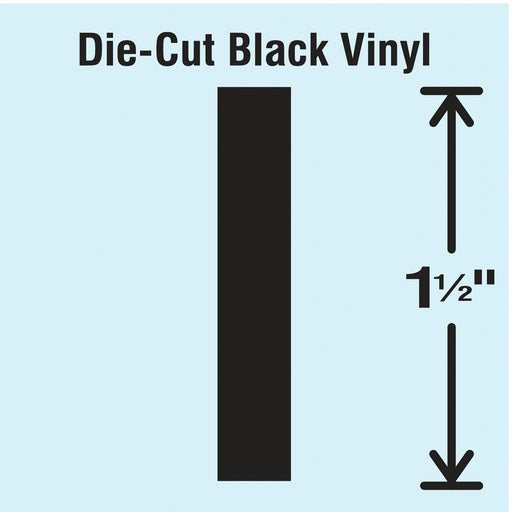 LetterLabel Vinyl 1-1/2inH 7/8inW PK10