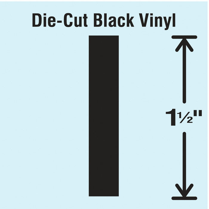 LetterLabel Vinyl 1-1/2inH 7/8inW PK10