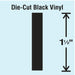 LetterLabel Vinyl 1-1/2inH 7/8inW PK10
