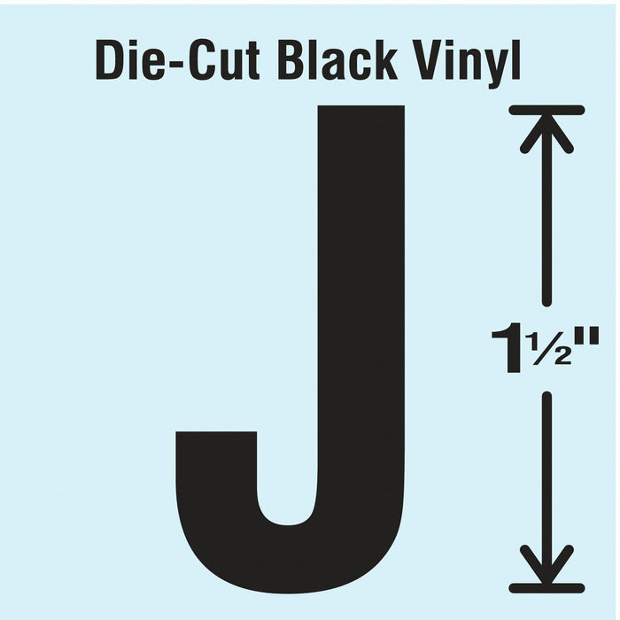 LetterLabel Vinyl 1-1/2inH 7/8inW PK10