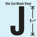 LetterLabel Vinyl 1-1/2inH 7/8inW PK10