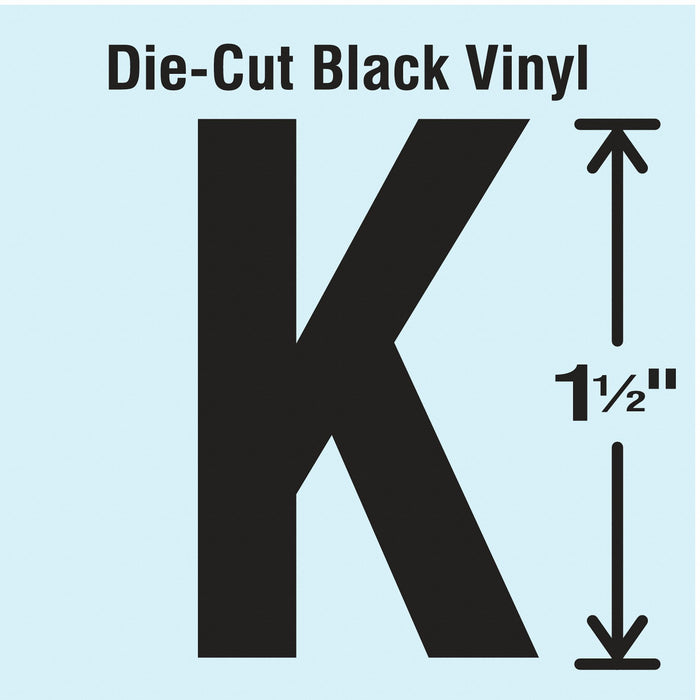 LetterLabel Vinyl 1-1/2inH 7/8inW PK10