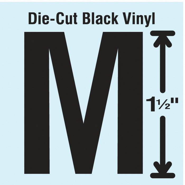 LetterLabel Vinyl 1-1/2inH 7/8inW PK10