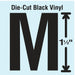 LetterLabel Vinyl 1-1/2inH 7/8inW PK10