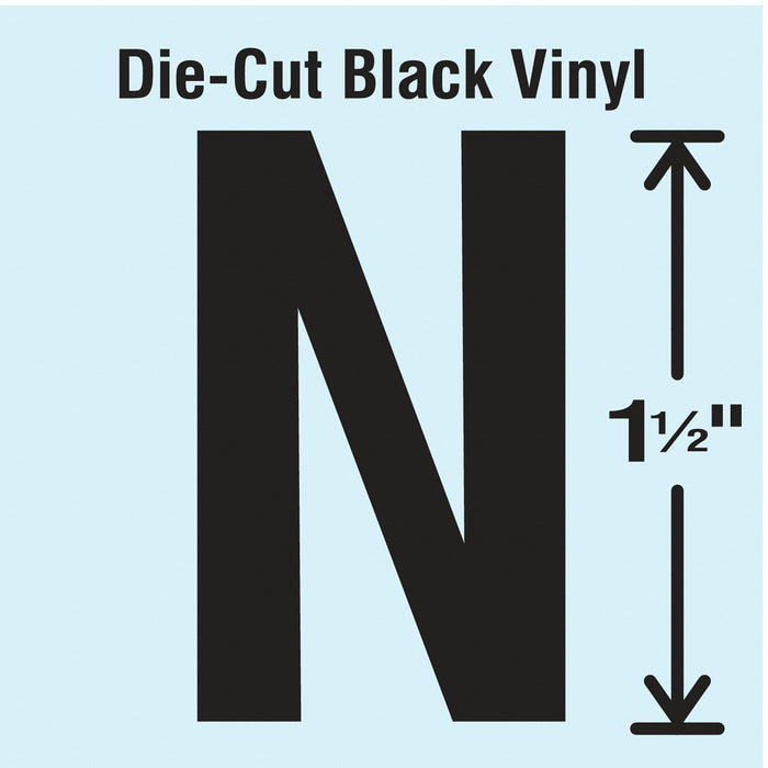 LetterLabel Vinyl 1-1/2inH 7/8inW PK10