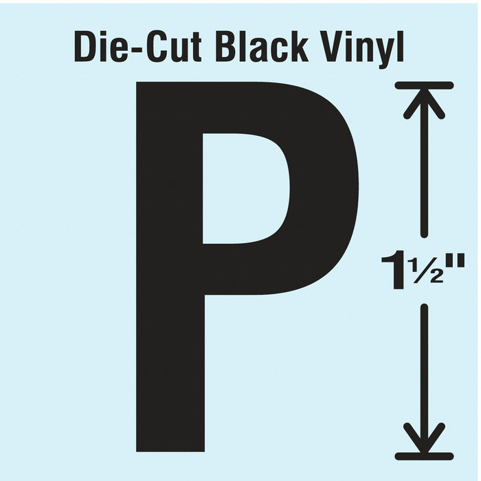 LetterLabel Vinyl 1-1/2inH 7/8inW PK10
