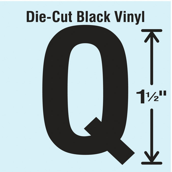 LetterLabel Vinyl 1-1/2inH 7/8inW PK10