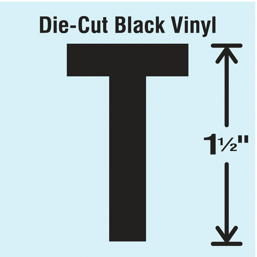 LetterLabel Vinyl 1-1/2inH 7/8inW PK10