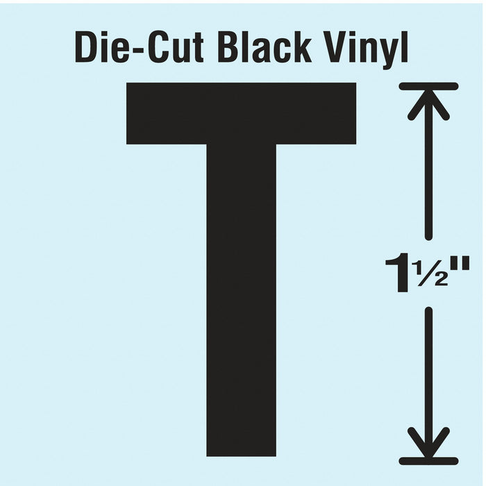 LetterLabel Vinyl 1-1/2inH 7/8inW PK10