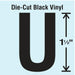 LetterLabel Vinyl 1-1/2inH 7/8inW PK10