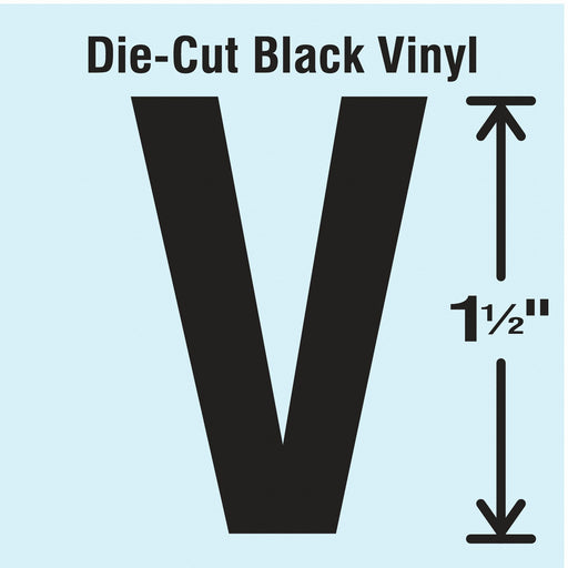 Die Cut Letter Label V 10 Cards PK10