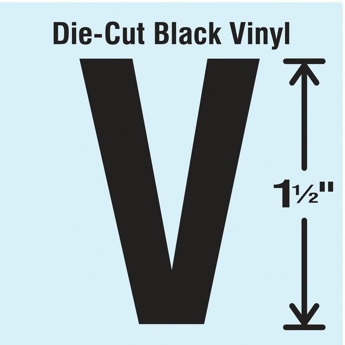 LetterLabel Vinyl 1-1/2inH 7/8inW PK10