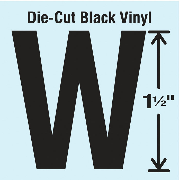LetterLabel Vinyl 1-1/2inH 7/8inW PK10