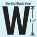 LetterLabel Vinyl 1-1/2inH 7/8inW PK10
