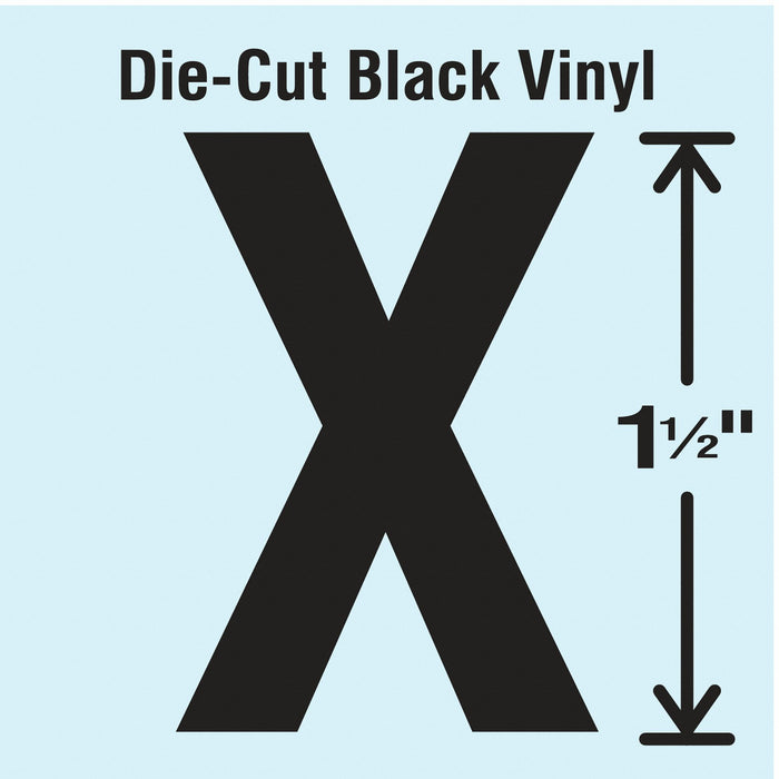 LetterLabel Vinyl 1-1/2inH 7/8inW PK10