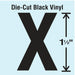 LetterLabel Vinyl 1-1/2inH 7/8inW PK10