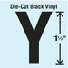 LetterLabel Vinyl 1-1/2inH 7/8inW PK10