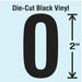 K8342 NumberLabel Vinyl 2inH 1-1/4inW PK10