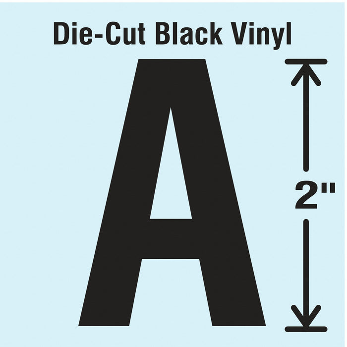 LetterLabel Vinyl 2inH 1-1/4inW PK10