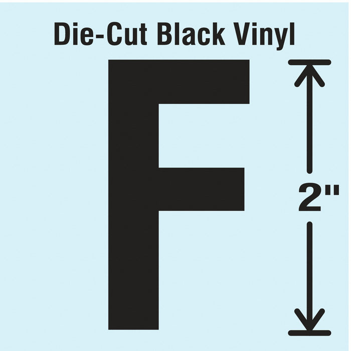 LetterLabel Vinyl 2inH 1-1/4inW PK10