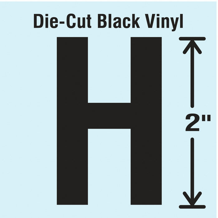LetterLabel Vinyl 2inH 1-1/4inW PK10