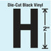 LetterLabel Vinyl 2inH 1-1/4inW PK10