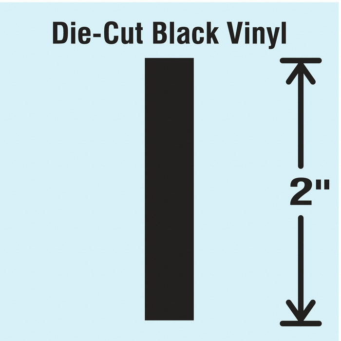 LetterLabel Vinyl 2inH 1-1/4inW PK10