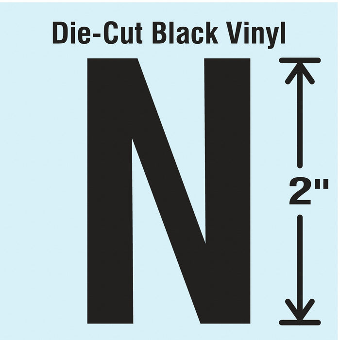 LetterLabel Vinyl 2inH 1-1/4inW PK10