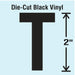 LetterLabel Vinyl 2inH 1-1/4inW PK10