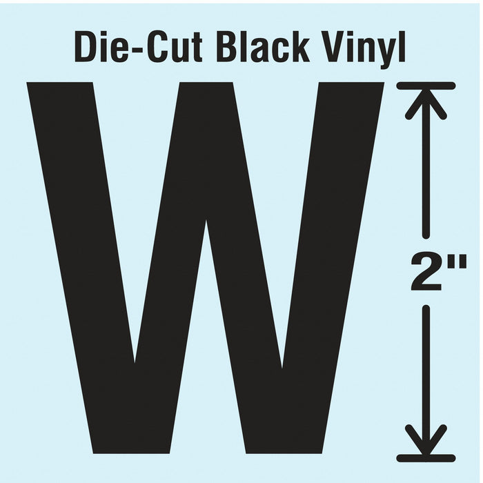 LetterLabel Vinyl 2inH 1-1/4inW PK10