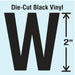 LetterLabel Vinyl 2inH 1-1/4inW PK10