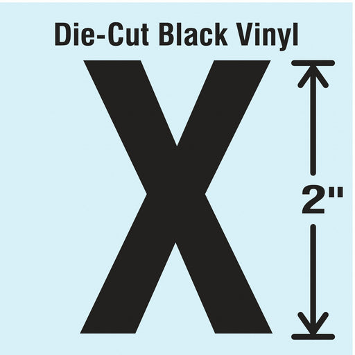LetterLabel Vinyl 2inH 1-1/4inW PK10