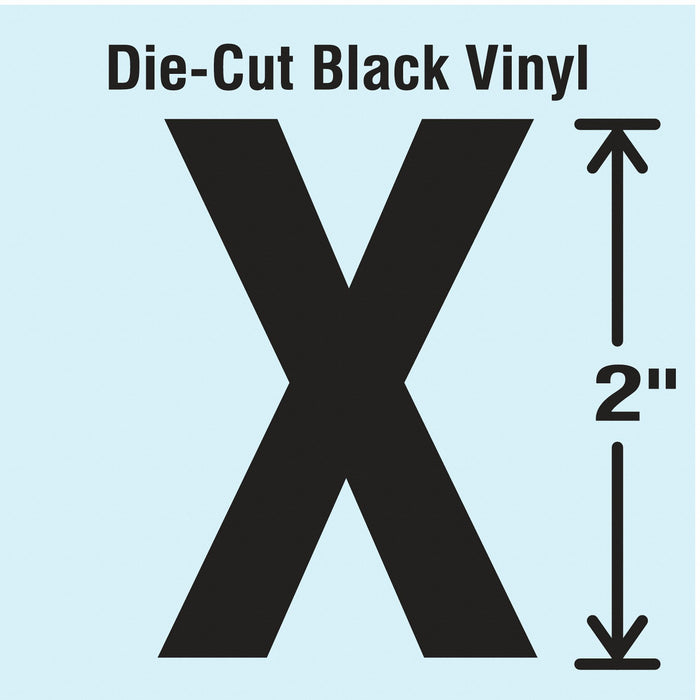 LetterLabel Vinyl 2inH 1-1/4inW PK10