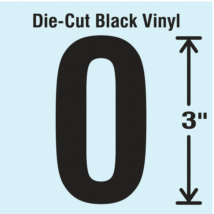 NumberLabel Vinyl 3inH 1-5/8inW PK10