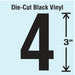 NumberLabel Vinyl 3inH 1-5/8inW PK10