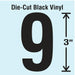 NumberLabel Vinyl 3inH 1-5/8inW PK10