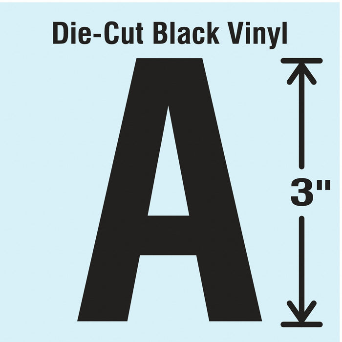 K8339 LetterLabel Vinyl 3inH 1-5/8inW PK10