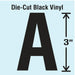 K8339 LetterLabel Vinyl 3inH 1-5/8inW PK10