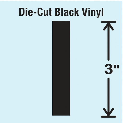 K8339 LetterLabel Vinyl 3inH 1-5/8inW PK10